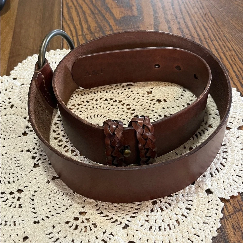 Abercrombie & Fitch Dark wide Brown Leather Belt